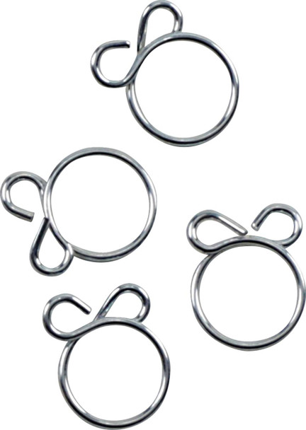 All Balls - 24011299 - Refill Clamp Kit - Fuel Line/Wire - Flat Ear - Silver - 12.5 mm - 4 Pack
