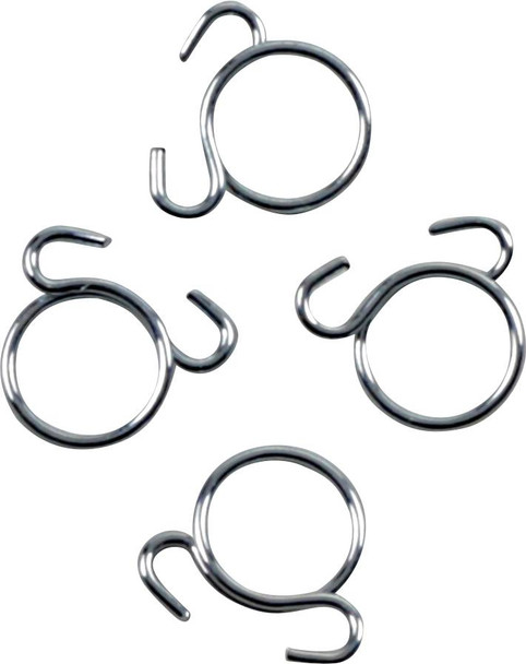 All Balls - 24011302 - Refill Clamp Kit - Fuel Line/Wire - Flat Ear - Silver - 9.9 mm - 4 Pack