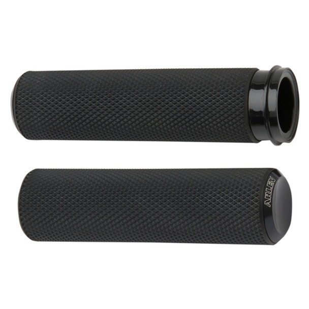 Arlen Ness - Knurled Fusion Throttle By Wire Grips - fits 1" Bars