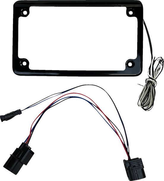 Custom Dynamics - 20302305 - Lighted License Plate Frame - Gloss Black - Talon