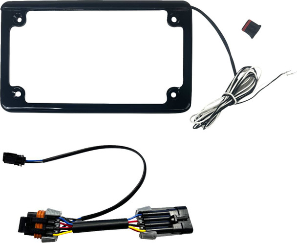 Custom Dynamics - 20302391 - Lighted License Plate Frame - Gloss Black - RZR