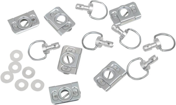 Cycle Performance Prod. - 05210194 - D-Ring Kit - Silver Clips