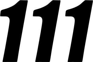 D'Cor Visuals - 43100832 - SX Plate Number - #1 - Black - 6"