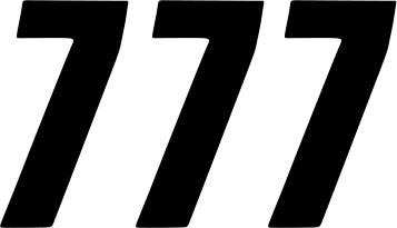 D'Cor Visuals - 43100838 - SX Plate Number - #7 - Black - 6"