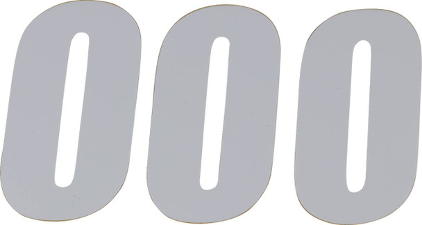 D'Cor Visuals - 43100851 - SX Plate Number - #0 - White - 6" D'Cor Visuals - 43100851 - SX Plate Number - #0 - White - 6"