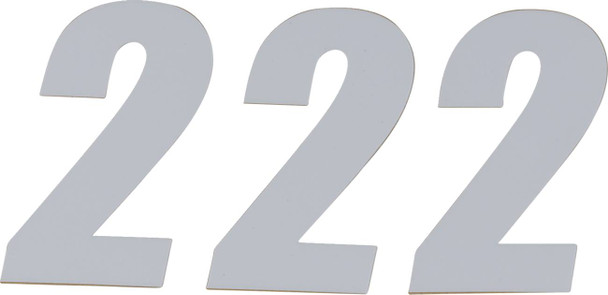 D'Cor Visuals - 43100863 - SX Plate Number - #2 - White - 4" D'Cor Visuals - 43100863 - SX Plate Number - #2 - White - 4"
