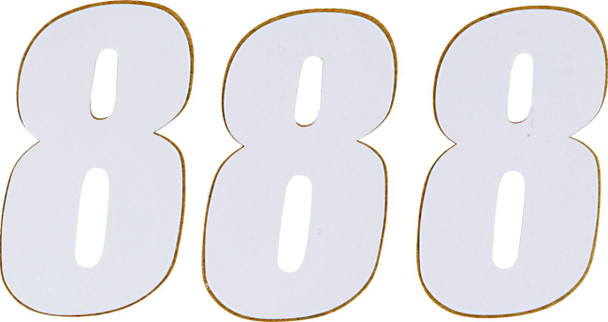 D'Cor Visuals - 43100869 - SX Plate Number - #8 - White - 4"