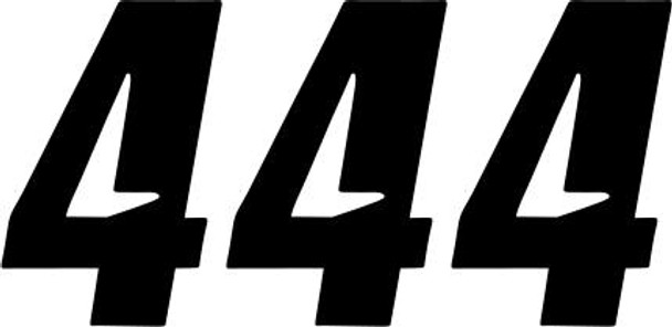 D'Cor Visuals - 43100875 - Slash Number Plate - #4 - Black - 6"