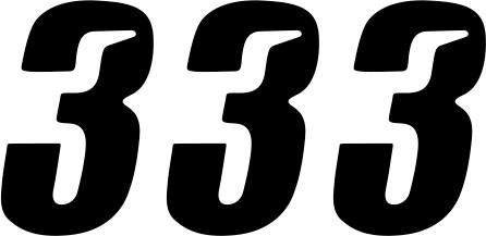 D'Cor Visuals - 43100884 - Slash Number Plate - #3 - Black - 4"