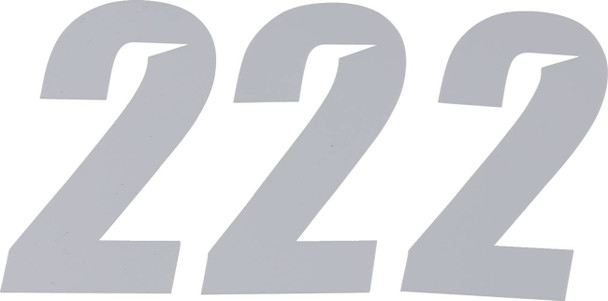 D'Cor Visuals - 43100893 - Slash Number Plate - #2 - White - 6"
