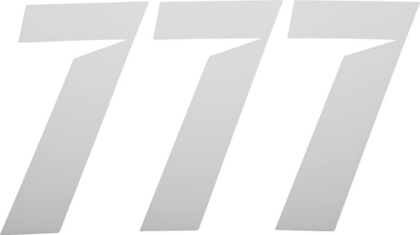 D'Cor Visuals - 43100898 - Slash Number Plate - #7 - White - 6"