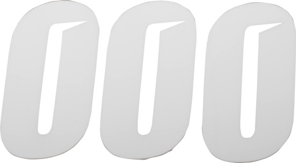 D'Cor Visuals - 43100901 - Slash Number Plate - #0 - White - 4"