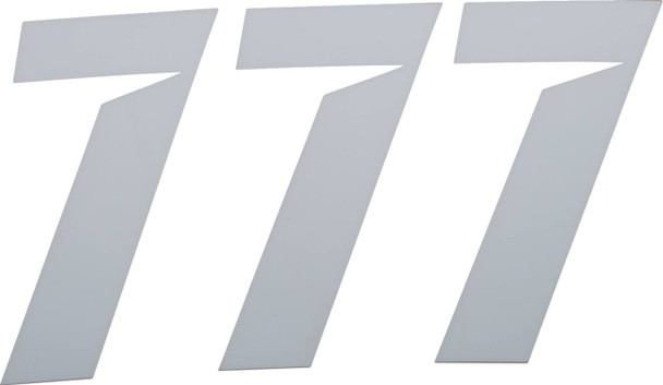 D'Cor Visuals - 43100908 - Slash Number Plate - #7 - White - 4"