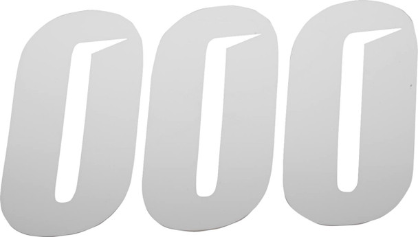 D'Cor Visuals - 43100921 - Slash Number Plate - #0 - White - 7"