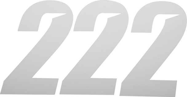 D'Cor Visuals - 43100923 - Slash Number Plate - #2 - White - 7"