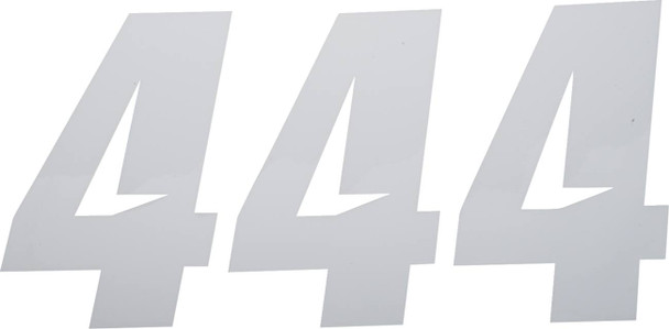 D'Cor Visuals - 43100925 - Slash Number Plate - #4 - White - 7"