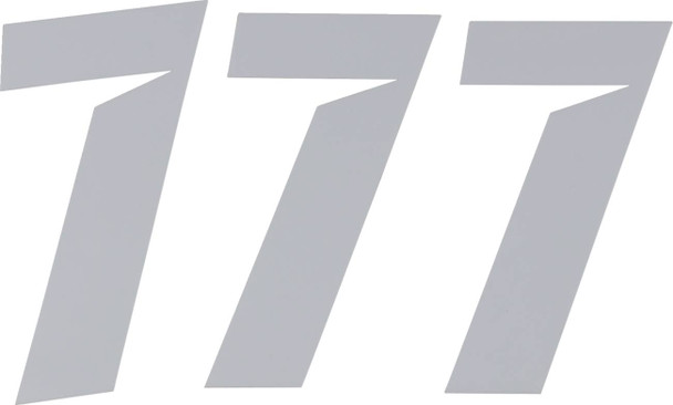 D'Cor Visuals - 43100928 - Slash Number Plate - #7 - White - 7"