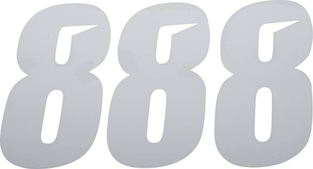 D'Cor Visuals - 43100929 - Slash Number Plate - #8 - White - 7"