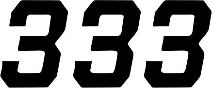 D'Cor Visuals - 43100934 - Race Number Plate - #3 - Black - 6"