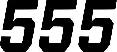 D'Cor Visuals - 43100946 - Race Number Plate - #5 - Black - 4"