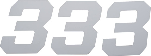 D'Cor Visuals - 43100964 - Race Number Plate - #3 - White - 4"