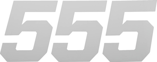 D'Cor Visuals - 43100966 - Race Number Plate - #5 - White - 4"