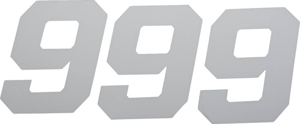 D'Cor Visuals - 43100970 - Race Number Plate - #9 - White - 4"