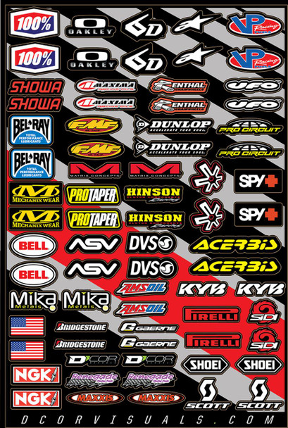 D'Cor Visuals - 43202222 - MX Decal Sheet - Misc. Cor2