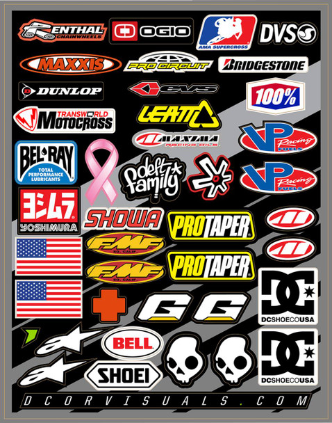 D'Cor Visuals - 43202225 - Decal Sheet - Helmet Logos