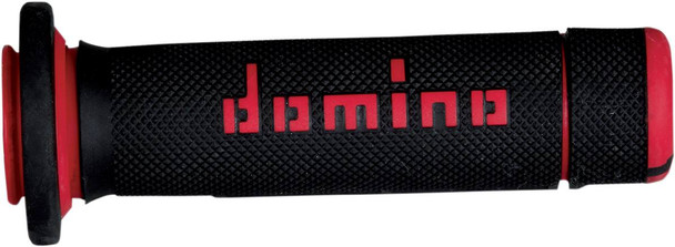 Domino - 06301786 - ATV Grips - Black/Red