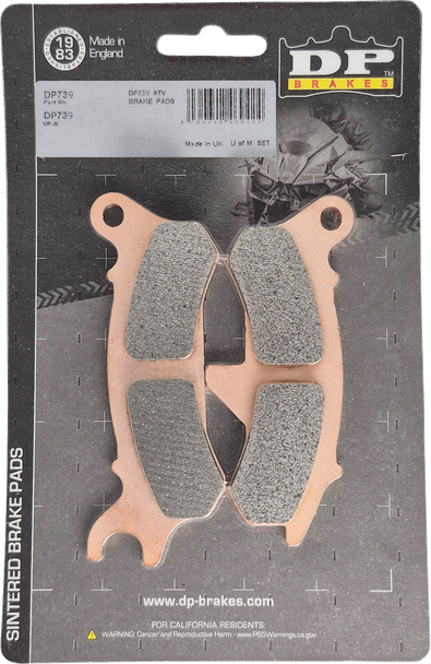 Dp Brakes - 17213650 - Sintered Brake Pads - Kawasaki Ridge Ranch - Front Right