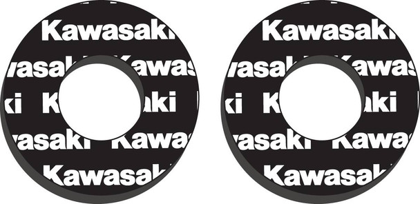 Factory Effex - 06302410 - Grip Donuts - Kawasaki Black/White