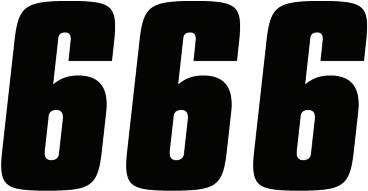 Factory Effex - 43100250 - FX Factory Number 6 - Black - 4"