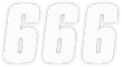 Factory Effex - 43100300 - FX Factory Number 6 - White - 7"