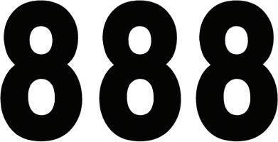 Factory Effex - FX042578 - Mini Pro Number 8 - Black - 4"