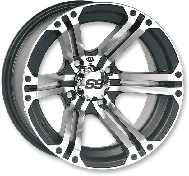 Itp - 02300297 - Wheel - SS212 - Front/Rear - Machined Black - 12x7 - 4/156 - 4+3