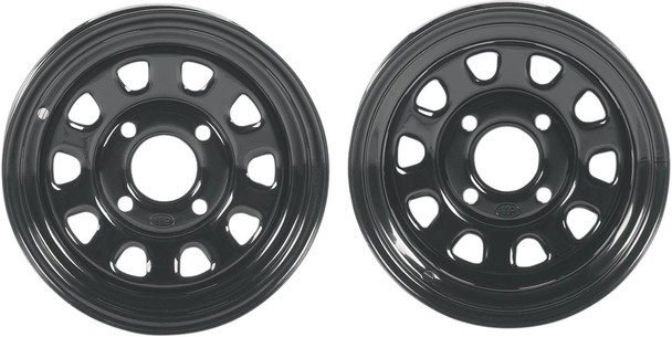 Itp - 02310020 - Delta Steel Wheel - Front/Rear - Black - 12x7 - 4/110 - 4+3 (15 mm)