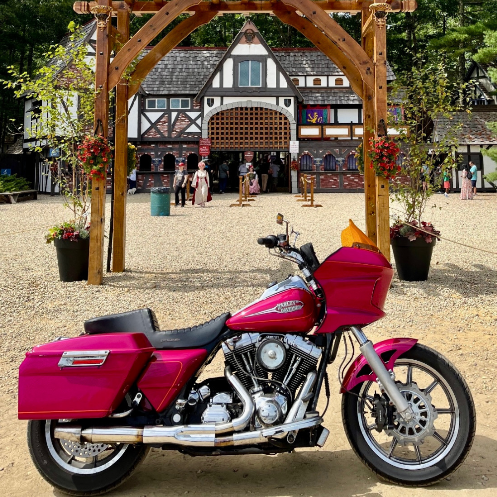 Magenta Glide full side profile Junior Burke 1999 Road King