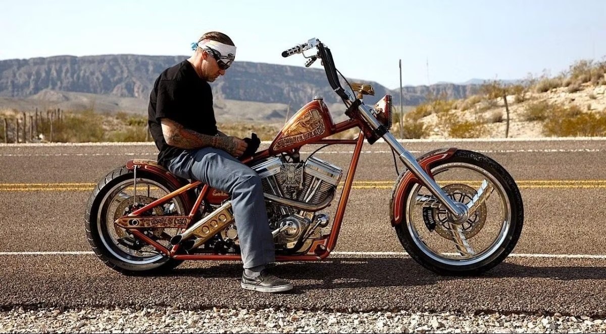 Jesse James on his 'Cisco' Bike. Source: Gramunion.com