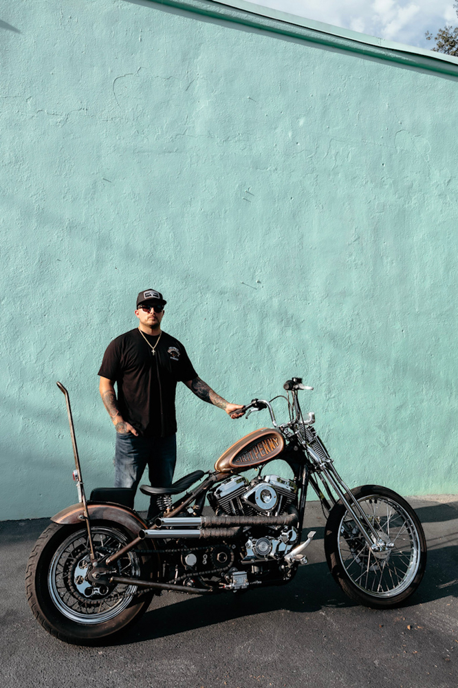 Doug Jones - Rainman Garage XL1200 Chopper Build Spotlight