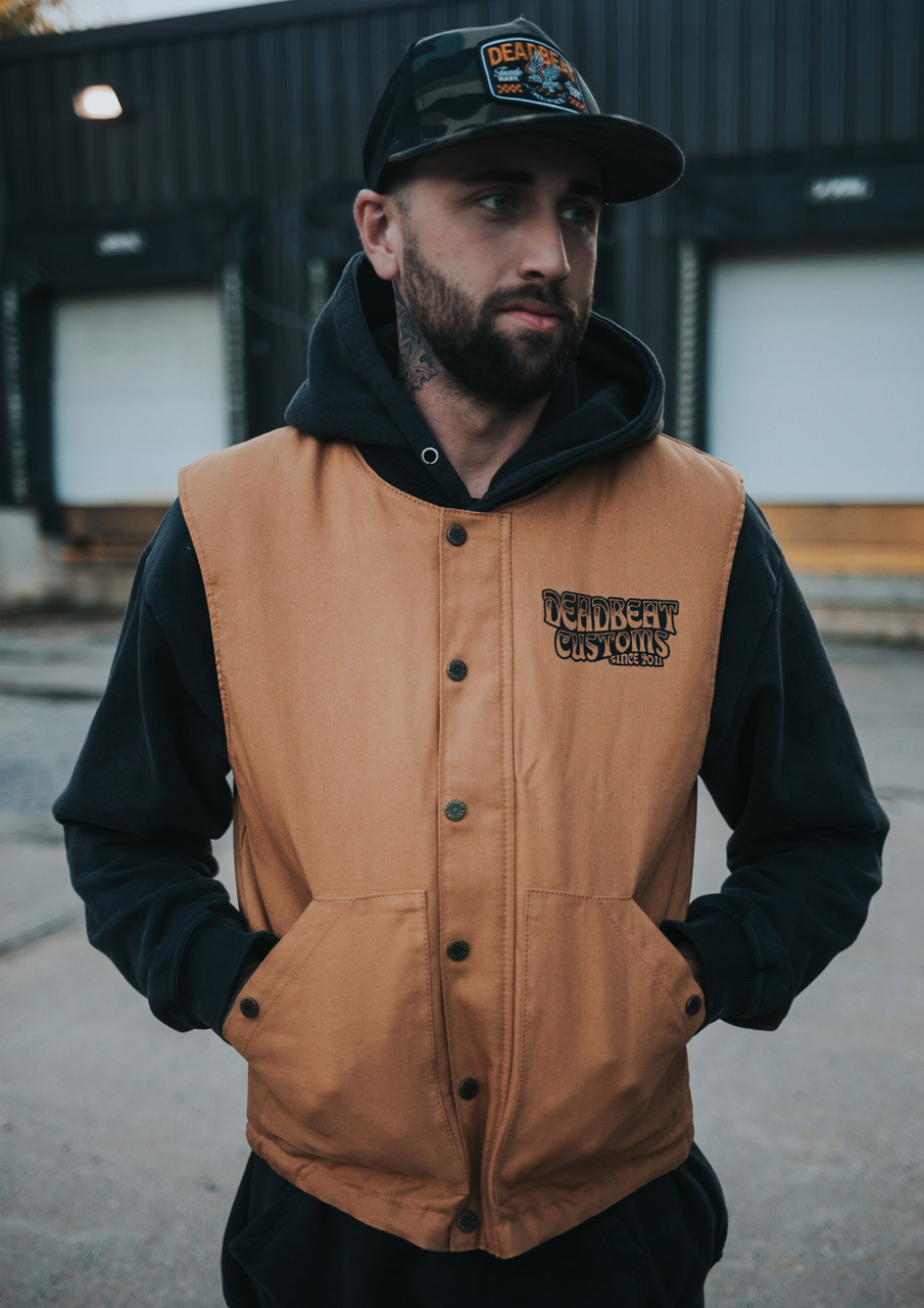 Deadbeat Customs - Ride 'Em All Work Vest - Khaki