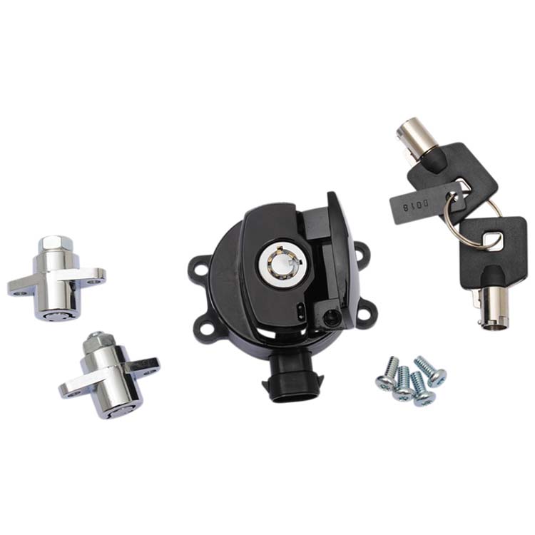 Drag Specialties - Side Hinge Ignition Switch with Saddlebag Lock