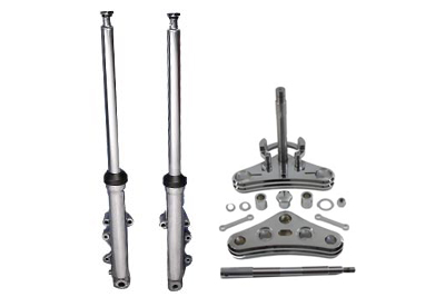 V-Twin - 24-1390 - 41mm Narrow Fork Assembly Dual Disc