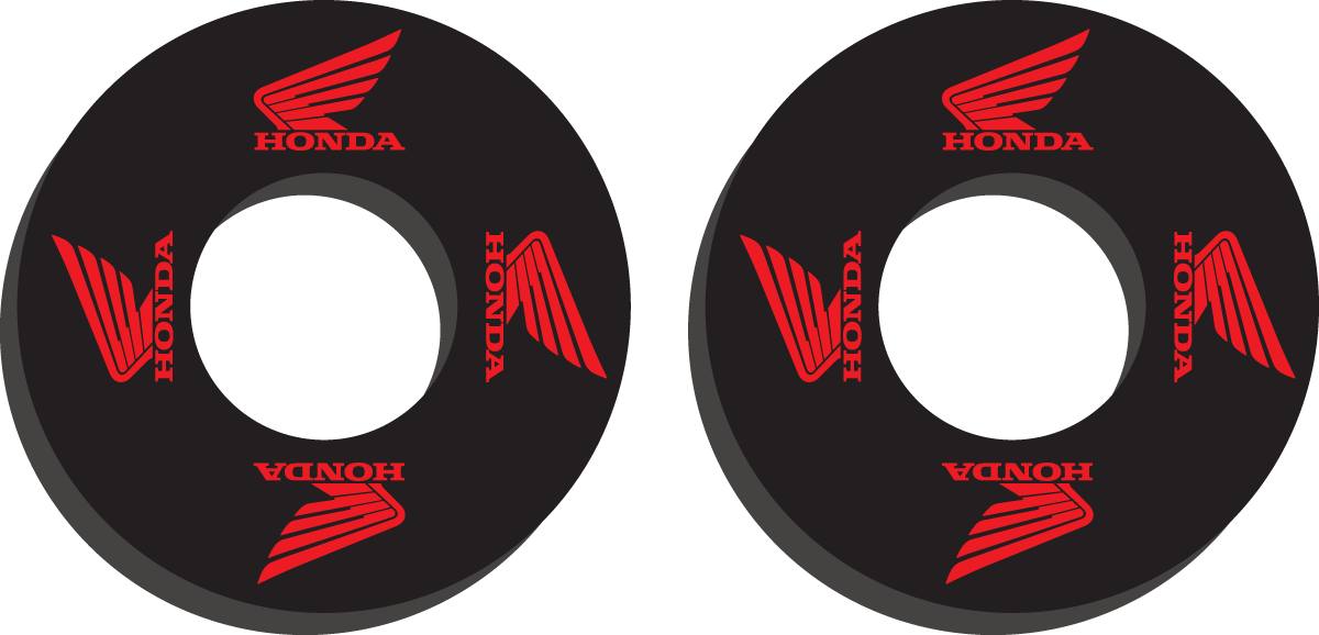 Factory Effex - 06302409 - Grip Donuts - Honda Red/Black