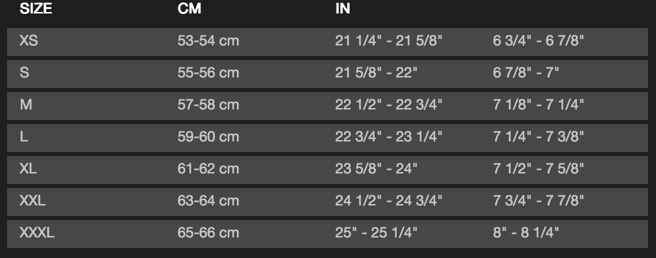 Bell Vortex Size Chart