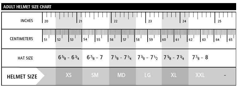 Simpson Motorcycle Helmet Size Chart: A Visual Reference of Charts ...