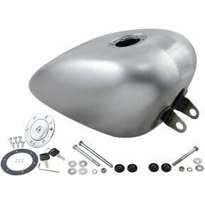 Drag Specialties Left-Side Petcock 3.3 Gallon High Tunnel Gas Tank