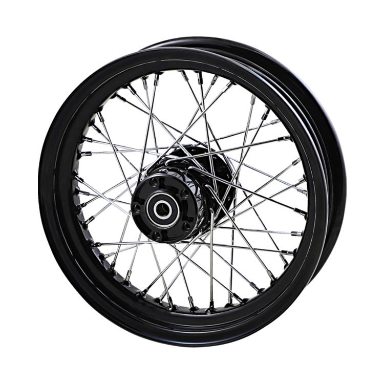 Drag Specialties Gloss Black Laced Rear Wheel Repl. OEM #40975-00