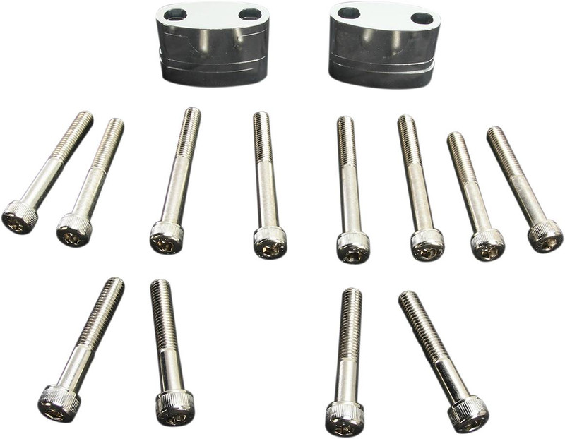 Metal Risers Kit Emgo - 23-09370 - Aluminum Handlebar Riser Kit - 7/8