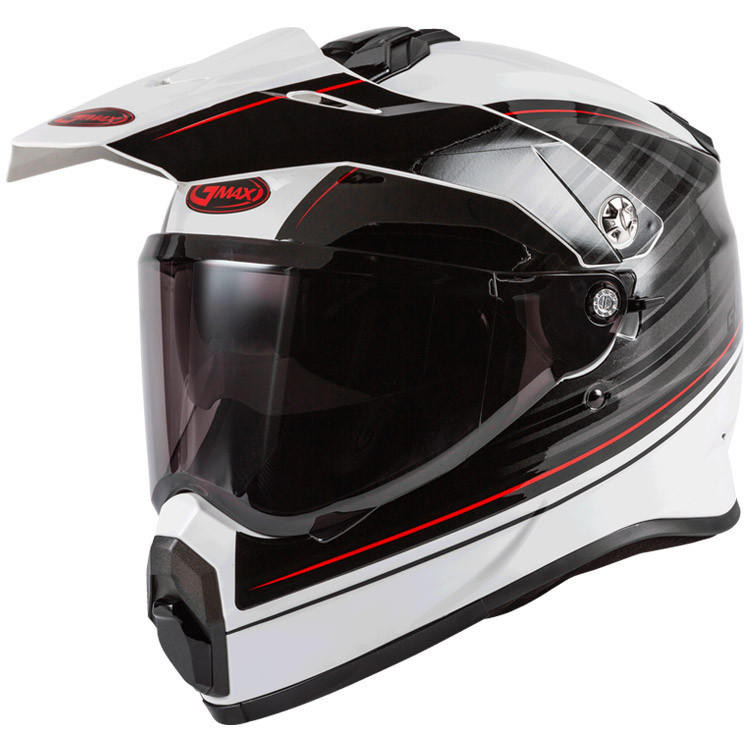 GMAX AT-21 Helmet Adult Raley White/Grey/Red